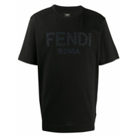 Fendi Camiseta Roma com aplicações - Preto