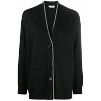 Fendi Cardigan com bordado FF - Preto