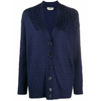 Fendi Cardigan com estampa FF - Azul