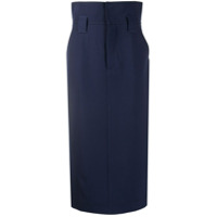 Fendi high waist midi skirt - Azul