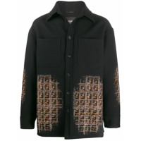 Fendi Jaqueta com efeito desgastado - Preto