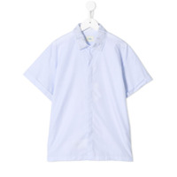 Fendi Kids Camisa com colarinho FF - Azul