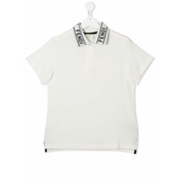 Fendi Kids Camisa polo com logo - Branco