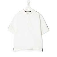 Fendi Kids Camisa polo com logo - Branco