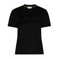 Fendi logo-applique T-shirt - Preto