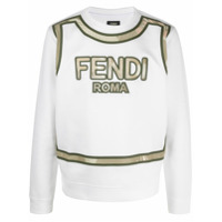 Fendi Moletom com estampa de logo - Branco