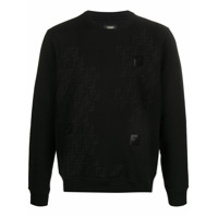 Fendi Moletom com estampa de logo - Preto