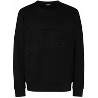 Fendi Moletom com logo - Preto