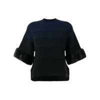 Fendi ombre fur-trim knitted top - F16WM