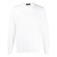 Fendi perforated logo sweatshirt - Branco