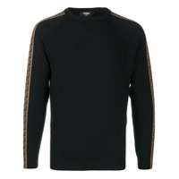 Fendi Suéter de lã com listras - Preto