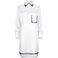 Fendi trim-embellished shirt dress - Branco