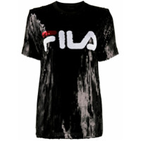 Fila Camiseta com logo em paetês - Preto