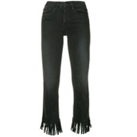 FRAME Calça jeans com franjas - Preto