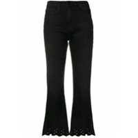 FRAME flared cropped jeans - Preto