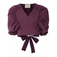 Framed Blusa cropped Lotus - Roxo