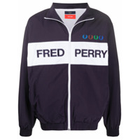 Fred Perry Jaqueta com logo bordado - Azul