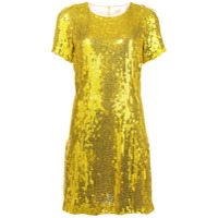 Galvan sequinned mini dress - Amarelo