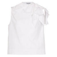 GANNI Blusa com detalhe de laço - Branco