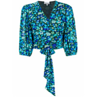 GANNI Blusa com estampa floral - Azul