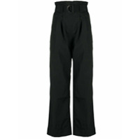 GANNI Calça clochard cintura alta - Preto