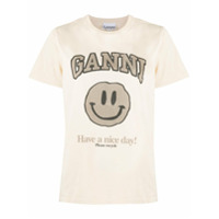 GANNI Camiseta com estampa gráfica - Neutro
