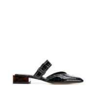 GANNI Mule slip-on com bico quadrado - Preto