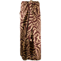 GANNI Saia animal print - Neutro