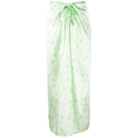 GANNI Saia envelope floral - Verde