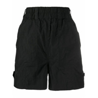 GANNI Short com efeito amassado - Preto