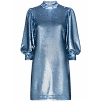 GANNI Vestido com paetês - Azul