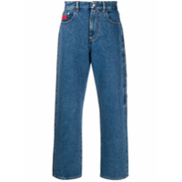 Gcds Calça jeans com logo bordado - Azul