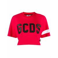 Gcds cropped logo T-shirt - Vermelho