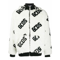 Gcds Jaqueta com capuz e pelos - Branco