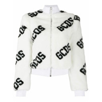 Gcds Jaqueta logo e pelos - Branco