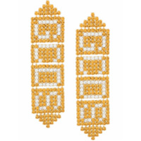 Gcds logo chain-link earrings - Dourado