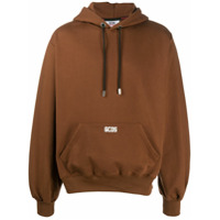Gcds logo print hoodie - Marrom