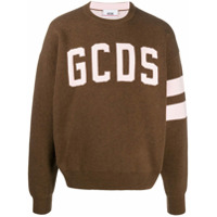 Gcds logo print jumper - Marrom
