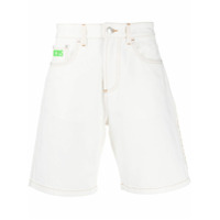 Gcds Short jeans cintura média - Branco