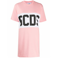 Gcds Vestido com estampa de logo - Rosa