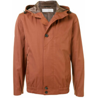 Gieves & Hawkes Jaqueta bomber com capuz - Marrom
