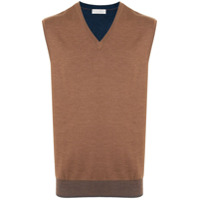 Gieves & Hawkes V-neck knitted vest - Marrom