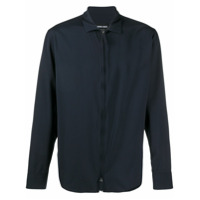 Giorgio Armani Camisa de lã com zíper - Azul