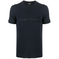 Giorgio Armani Camiseta com logo - Azul