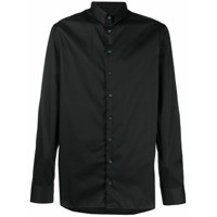 Giorgio Armani contrast-button shirt - Azul