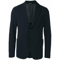 Giorgio Armani grid stitched blazer - Azul