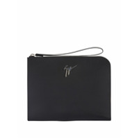 Giuseppe Zanotti Clutch com logo - Preto