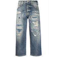 Givenchy Calça jeans reta cropped - Azul