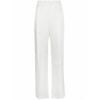 Givenchy Calça pantalona de seda - Branco