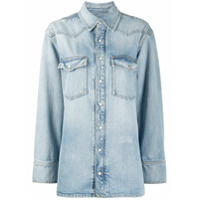 Givenchy Camisa jeans com bolso - Azul